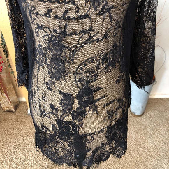 Black Lace Swimsuit Cover - Picture 7 of 8